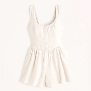 Abercrombie & Fitch Cream Jumpsuit